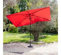 Parasol Droit Hapuna Rectangulaire 2x3m Rouge Rouge