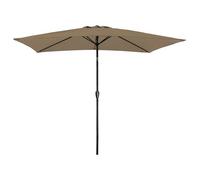 Happy Garden Parasol droit HAPUNA rectangulaire 2x3 m inclinable avec manivelle Taupe