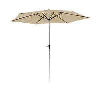 Parasol Droit HAPUNA Rond 2,70m de diamètre Beige avec manivelle. Parasol Droit inclinable.