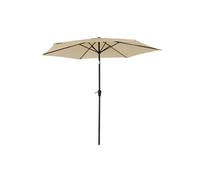 Happy Garden Parasol droit HAPUNA rond 2,70 m Beige avec manivelle inclinable