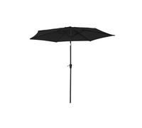 Parasol droit HAPUNA rond 2,70m de diamètre noir