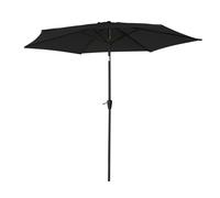 Happy Garden Parasol Droit HAPUNA Rond 2.70m de diamètre Noir