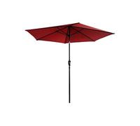Parasol droit HAPUNA rond 2,70m de diamètre rouge