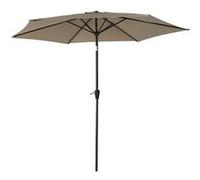 Parasol droit HAPUNA rond 2,70m de diamètre taupe Taupe G