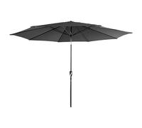 Parasol Droit HAPUNA Rond 3,30 m de diamètre Gris avec manivelle. Parasol Droit inclinable.