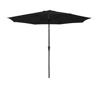 Parasol Droit HAPUNA Rond 3,30 m de diamètre Noir avec manivelle. Parasol Droit inclinable.