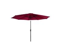 Happy Garden Parasol droit Hapuna rond 3,30 m de diamètre inclinable manivelle fuchsia rose