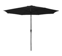 Parasol droit HAPUNA rond 3,30m de diamètre noir Noir G
