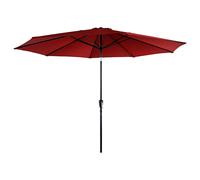 Parasol Droit HAPUNA Rond 3,30 m de diamètre Rouge avec manivelle. Parasol Droit inclinable.