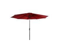 Parasol droit HAPUNA rond 3,30m de diamètre rouge