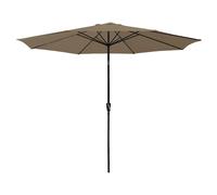 Parasol droit HAPUNA rond 3,30m de diamètre taupe Happy Garden