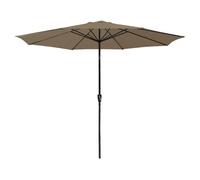 Happy Garden – Parasol droit Hapuna rond 3,30 m de diamètre – Taupe – Manivelle, inclinable