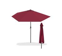 Parasol Droit Jardin demi-lune Parasol de Terrasse 270x135xH 230 Cm Cassis
