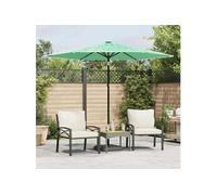 Parasol droit mat en acier carre toile en polyester 268 x 268