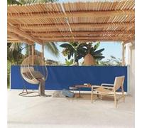vidaXL Tuinscherm uittrekbaar 117x600 cm blauw317948 Bleu G