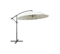 vidaXL Parasol suspendu 3 m Aluminium Blanc