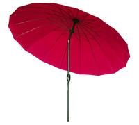 Parasol Inclinable Rond Avec Manivelle Métal Fibre De Verre ? 2,55 M Polyester Haute Densit? Bordeaux