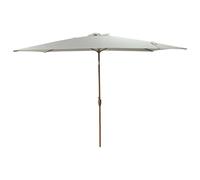Parasol Droit rectangulaire 2x3m HAPUNA Beige - Parasol de Jardin Effet Bois - Ouverture manivelle