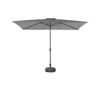 Parasol droit rectangulaire 2x3m - Touquet - Kaki - mât central en aluminium orientable et manivelle d'ouverture