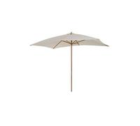 Parasol droit rectangulaire bois polyester haute densité 2,95L x 2l x 2,55H m crème Beige G