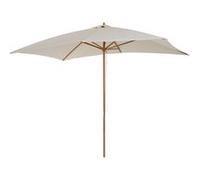 Parasol droit rectangulaire bois polyester haute densité 2,95L x 2l x 2,55H m crème Beige G