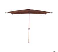 Parasol droit rectangulaire inclinable Loompa 3x2m acajou - Hespéride