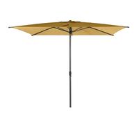 Parasol mat central 2x3 m - HESPERIDE - Loompa - Mât droit - Aluminium - Jaune moutarde
