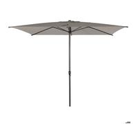 Parasol droit rectangulaire ""Loompa"" taupe 3x2m en aluminium - Hespéride