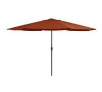 Parasol droit rectangulaire toile en polyester 390 x 247 mat en metal