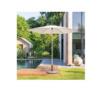 Hespéride - Parasol droit carré soya argile et blé 2,7m en acier et polyester