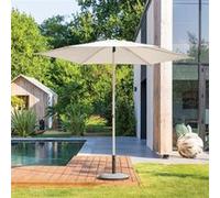 Hespéride - Parasol droit carré soya argile et blé 2,7m en acier et polyester