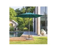 Hespéride Parasol droit rond Soya – bleu canard 2,7 m en acier