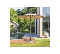 Hespéride – Parasol droit rond Soya 2,7 m – Toile amovible déperlante, Protection UV, acier traité