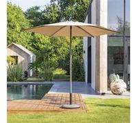 Parasol droit rond 2,7m Soya taupe Hespéride Taupe G