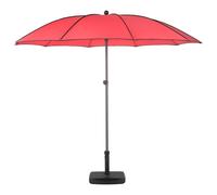 Parasol Droit Rond Bogota - Inclinable - Diam. 250 Cm - Rouge Coquelicot Rouge