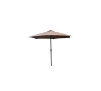 Amalfi - Parasol Droit Rond Led 2,66 X 2,66 M Chocolat Marron