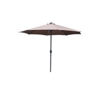 Parasol droit rond led diamètre 2,92 m chocolat MANAROLA
