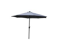 Parasol droit rond led diamètre 2,92 m gris MANAROLA