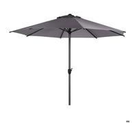 Parasol droit rond ""Loompa"" ardoise 3m en aluminium - Hespéride
