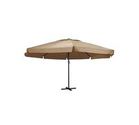 Parasol droit rond mat en aluminium toile en polyester