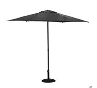 Parasol droit rond ""Soya"" ardoise D2,7m en acier - Hespéride