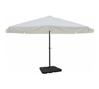 Parasol droit rond vidaxl toile en polyester 500 x 500 mat en aluminium Blanc G
