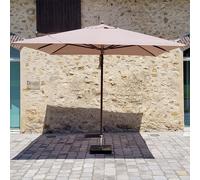 Parasol droit taupe 3x3 m pegasia