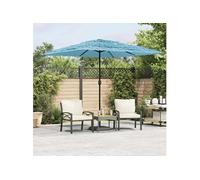 Parasol droit toile en polyester 248 x 248 carre mat en acier