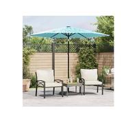 Parasol droit toile en polyester 268 x 268 mat en acier carre