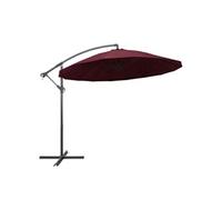 Parasol droit toile en polyester 400 x 400 rond mat en aluminium
