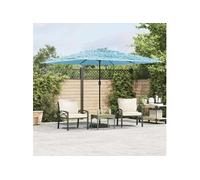 Parasol droit toile en polyester carre 290 x 290 mat en acier
