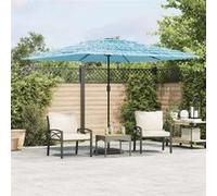 Parasol droit toile en polyester carre 290 x 290 mat en acier