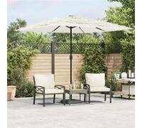 Parasol de jardin avec mât en acier bleu 388x388x248 cm parasol vidaXL