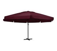 Parasol droit toile en polyester carre vidaxl 400 x 400 mat en aluminium Rouge G